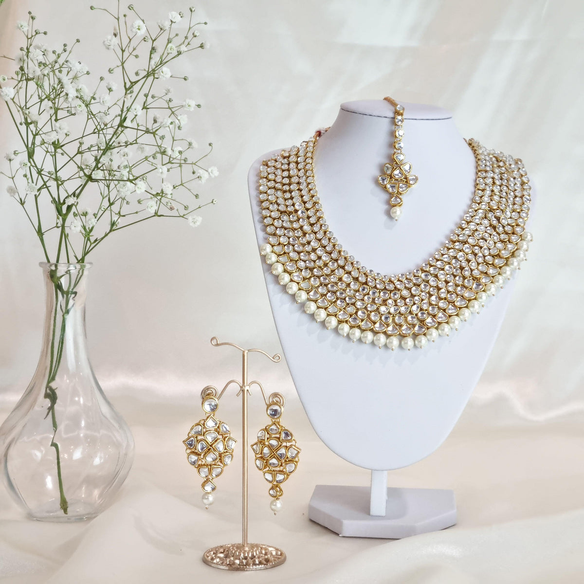 Alizeh Kundan Necklace Set - Dastaan the Label