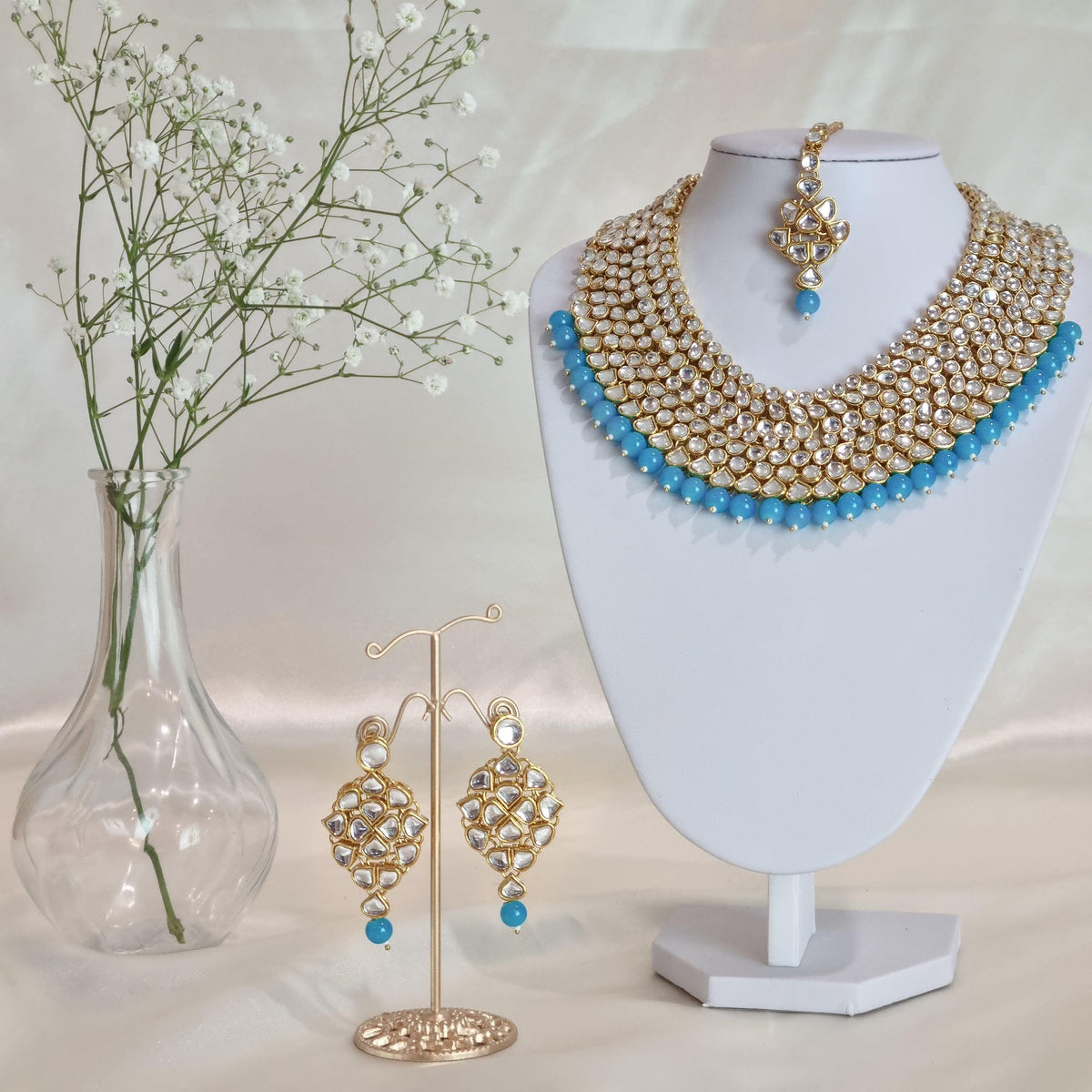 Alizeh Kundan Necklace Set - Dastaan the Label