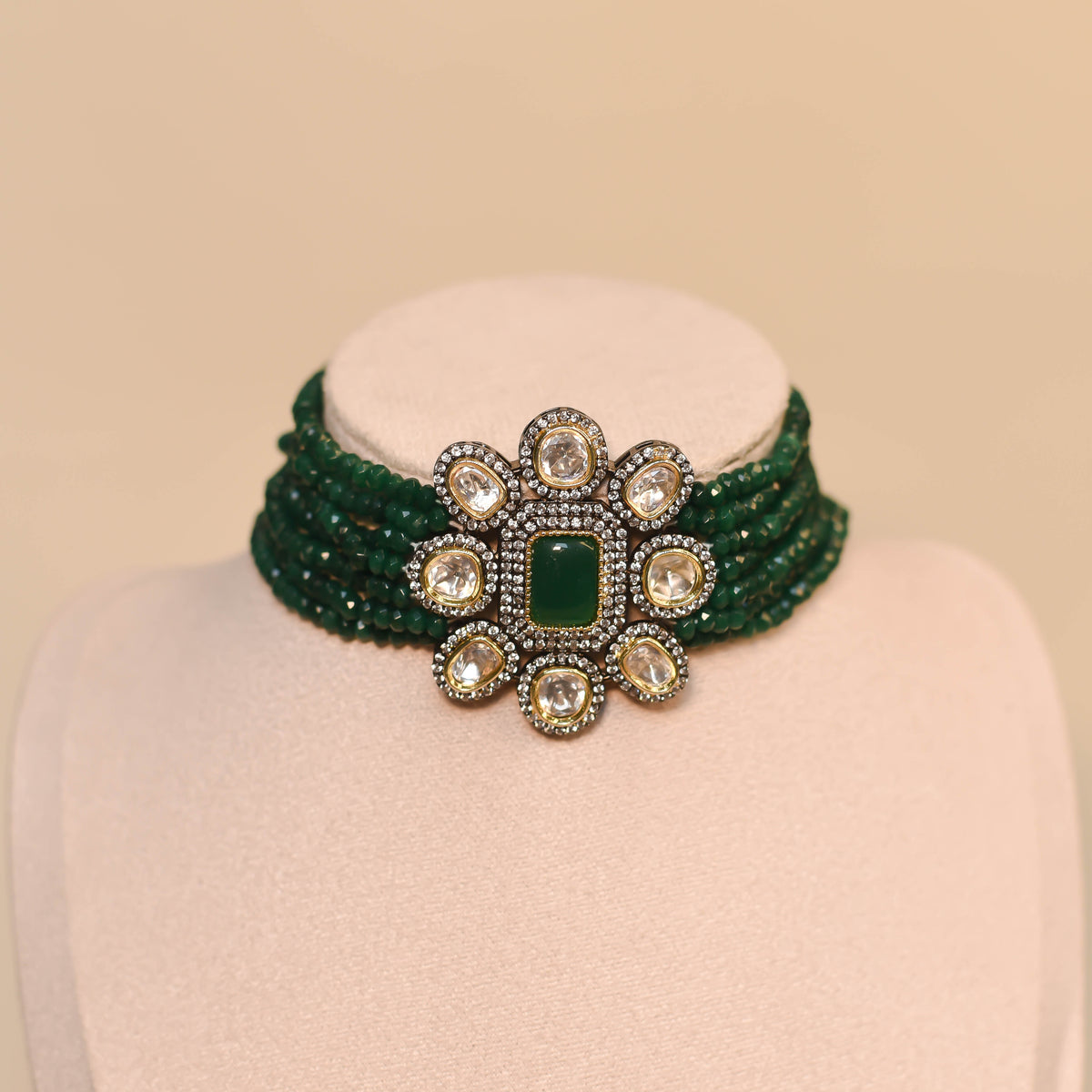 Ash Choker Set - Emerald Green